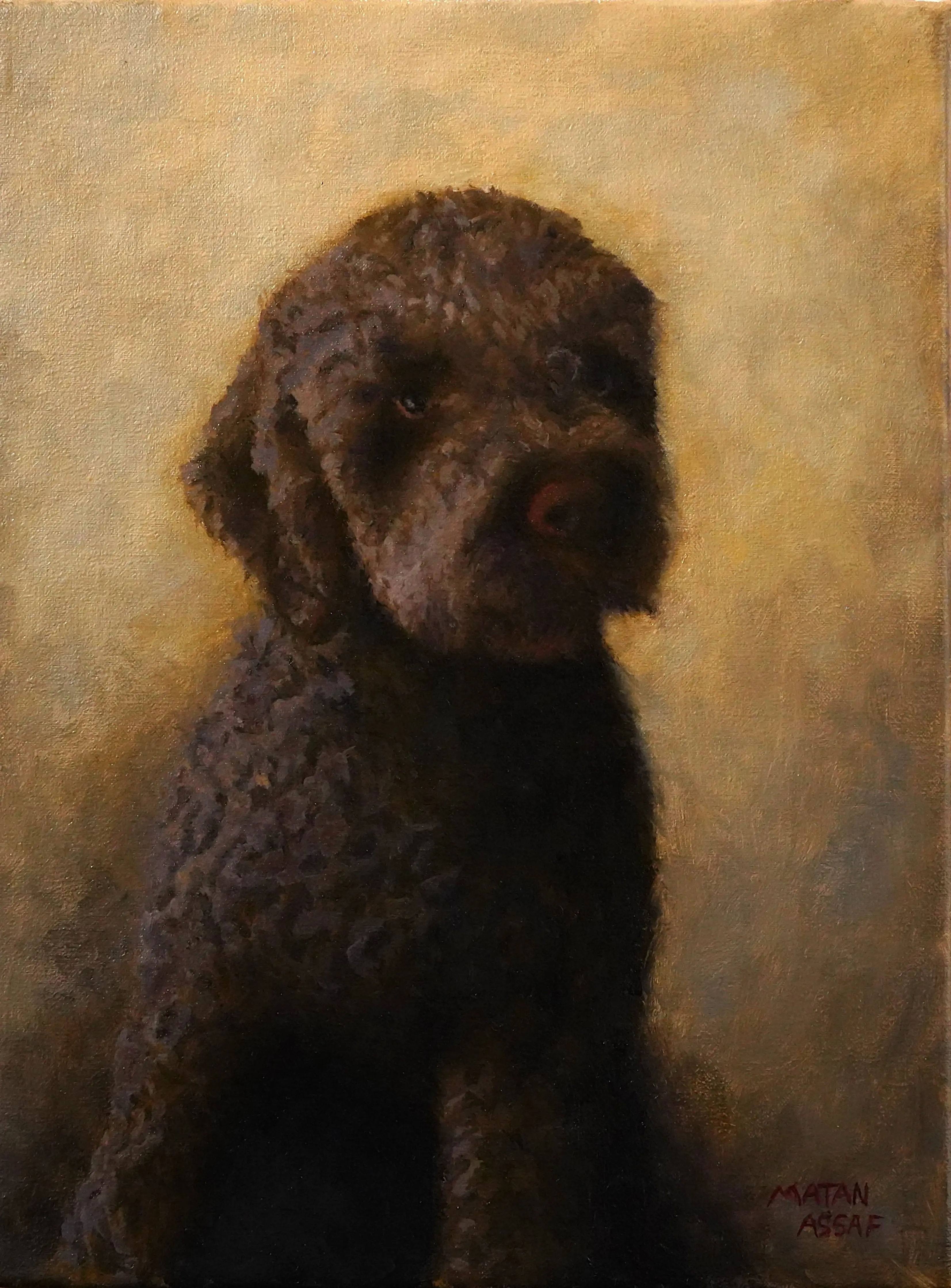 Animal Portrait oil painting Dog