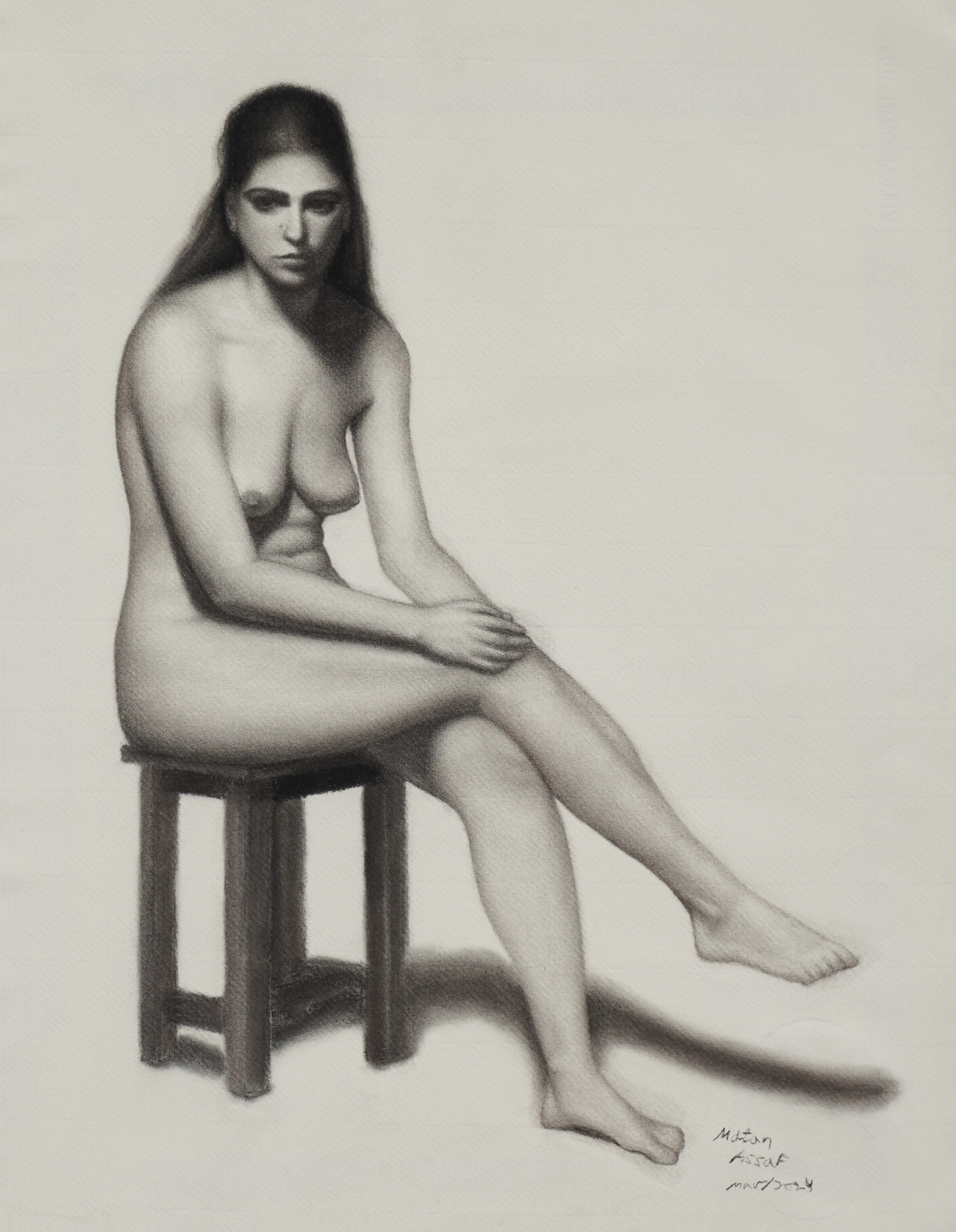 Angel Academy of Art Academic pencil drawing figure nude