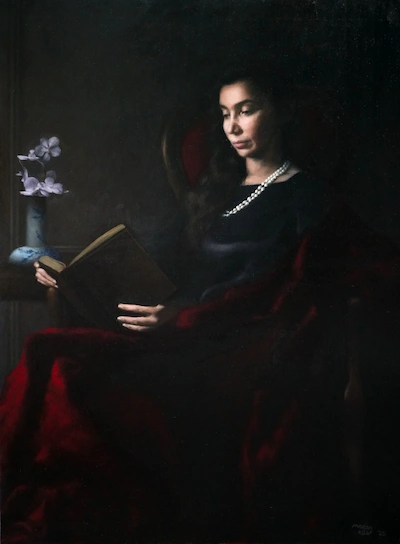 Angel Academy of Art final portrait projectEsmira full size oil painting